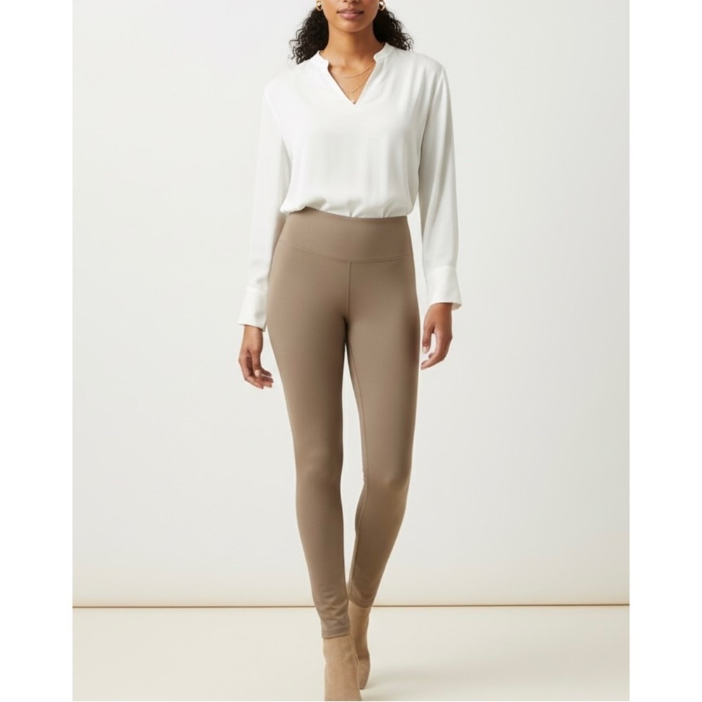 Zara Women's Beige High-Waisted Leggings